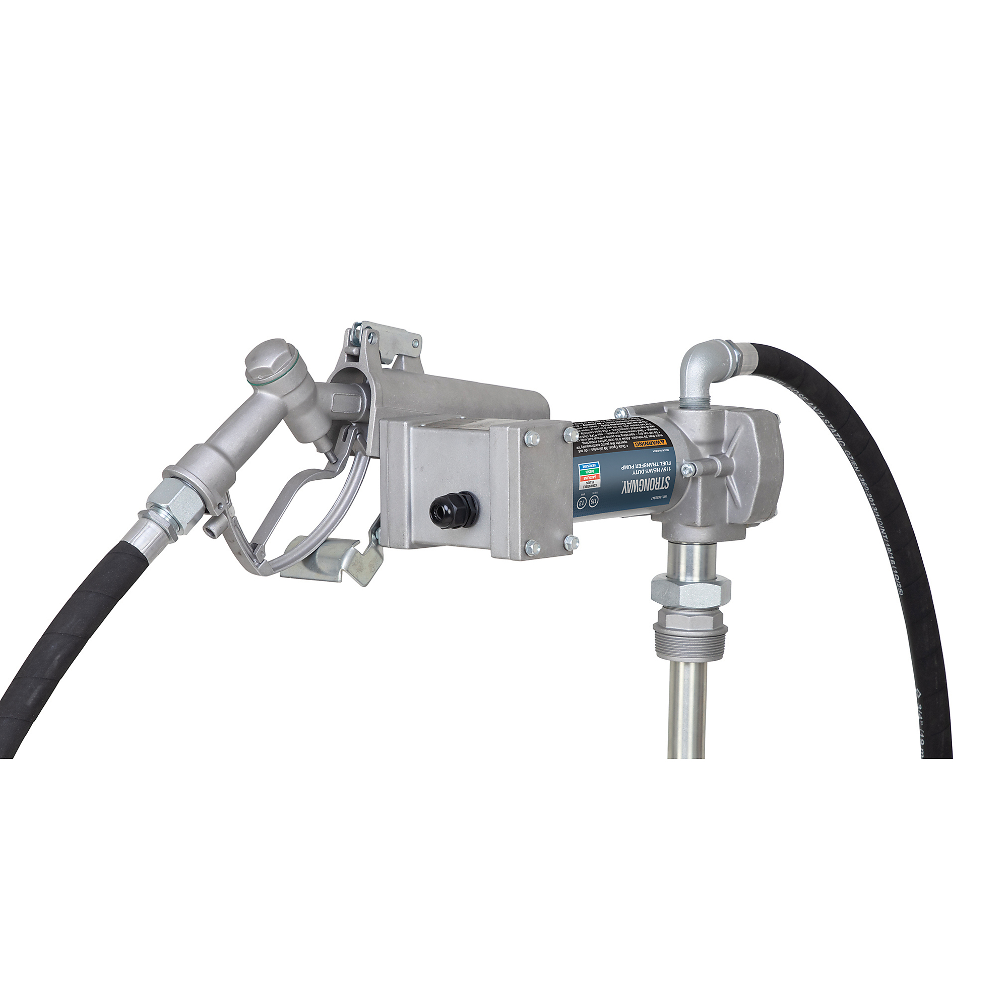 Strongway 115V Heavy-Duty Fuel Pump with Nozzle, 13 GPM